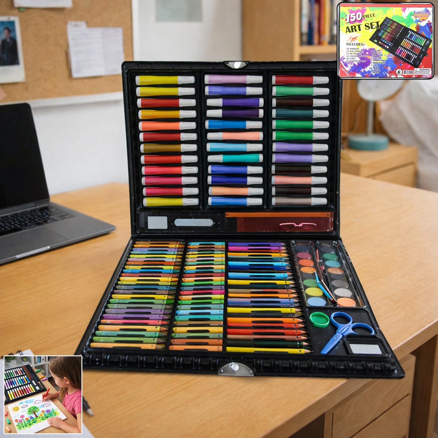 130 Piece Approx Complete art and drawing color kit