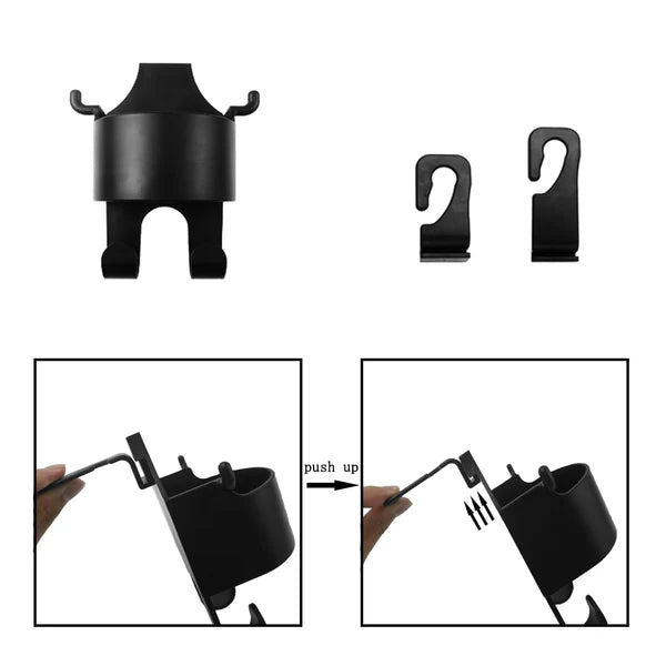 3-in-1 Car Headrest Backseat Organizer with Phone Holder & Hooks for Travel