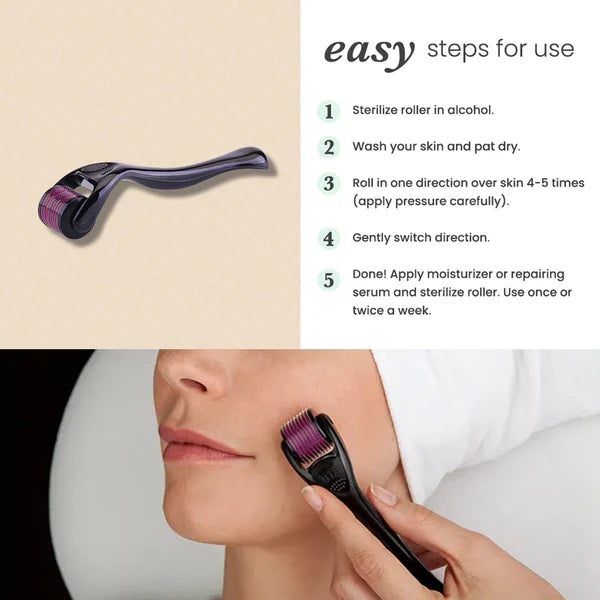 Derma Roller – Anti-Aging, Scar Removal & Hair Regrowth (1mm)