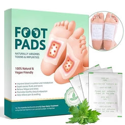 Kinoki cleansing detox foot pads, ginger & salt foot patch -10pcs (free size, white)